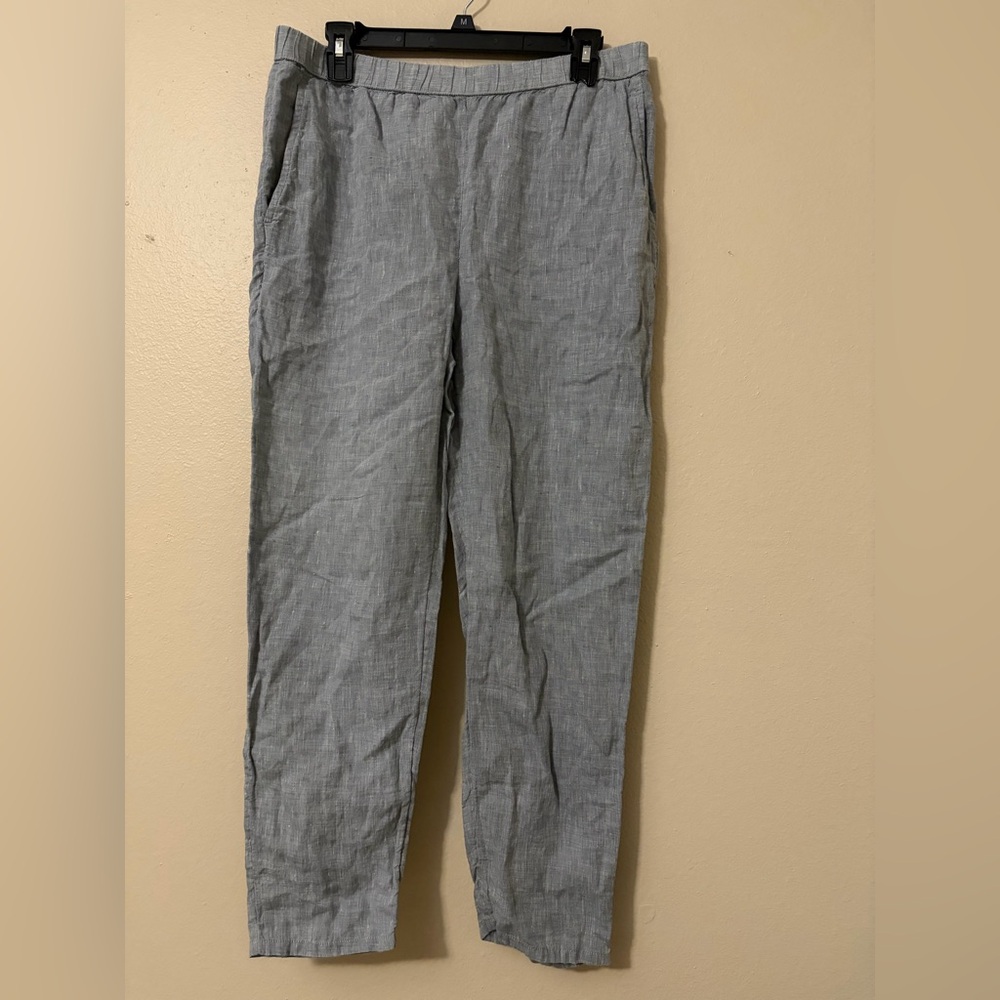 Eileen Fisher 100% Organic Linen ankle pants